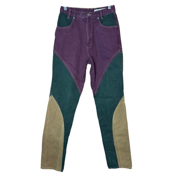 Vintage Thoroughbred Grail Color Block Jeans RARE Size 11 Western